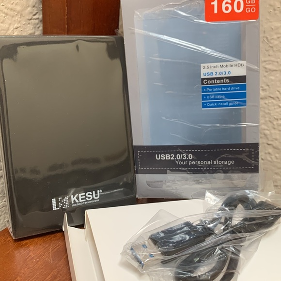 NEW..KESU 160GB External Hard Drive Black 2.5" MOBILE - Picture 1 of 2
